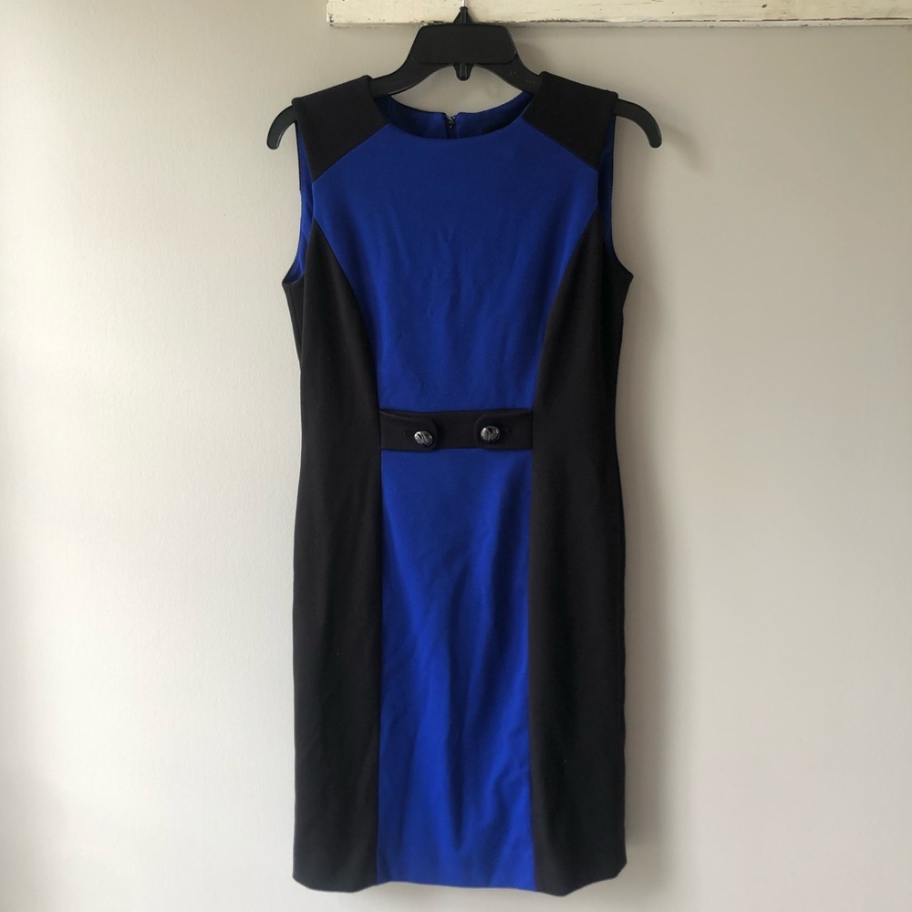 Tahari Arthur S. Levine Button‎ Shift Dress Sz 4